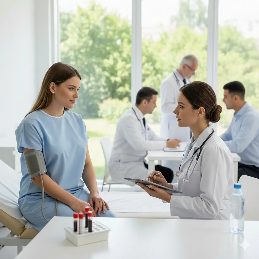 Doctor Consulting Patient Pre-operative Evaluation